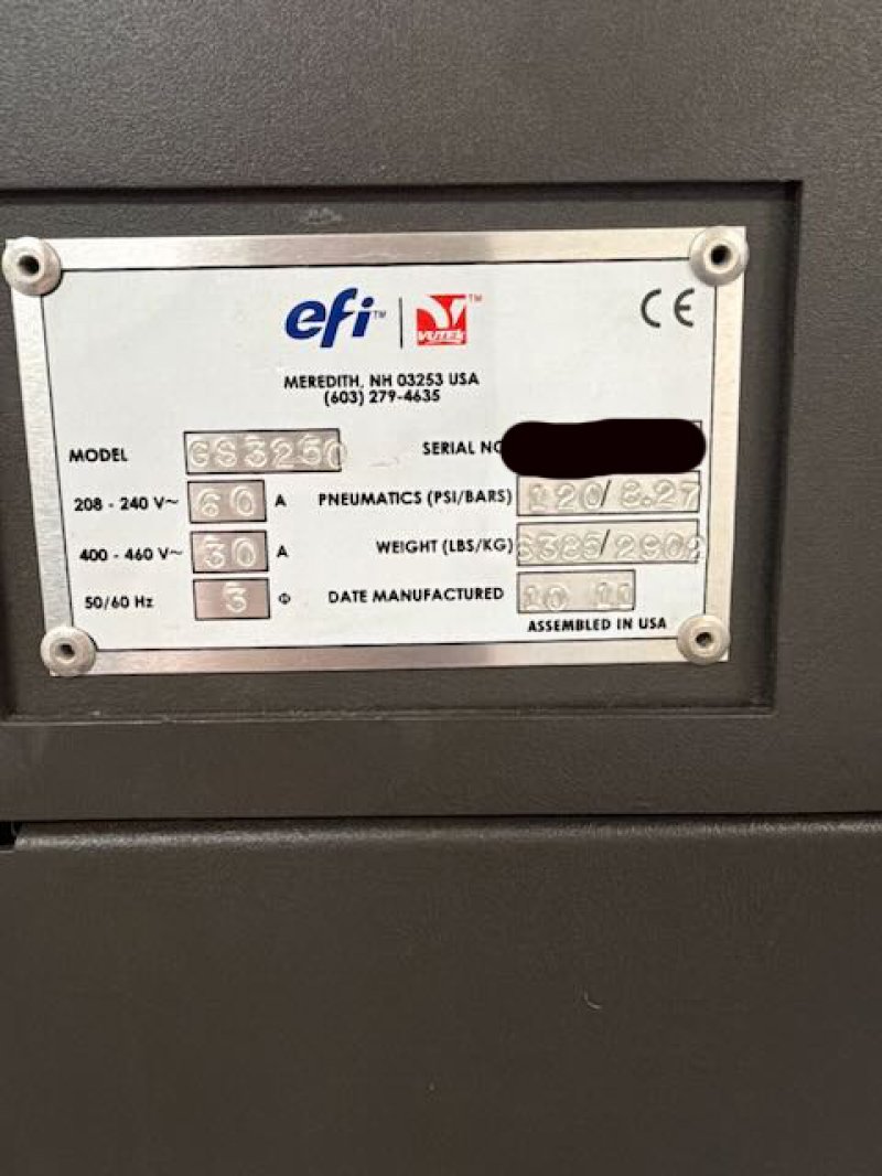2011 EFI-VUTEk GS3250