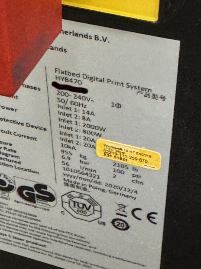 2022 Canon - Oce ARIZONA 2380 GTF  HYB470