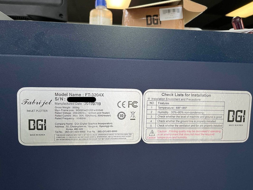 2017 DGI Fabrijet FT-3204X