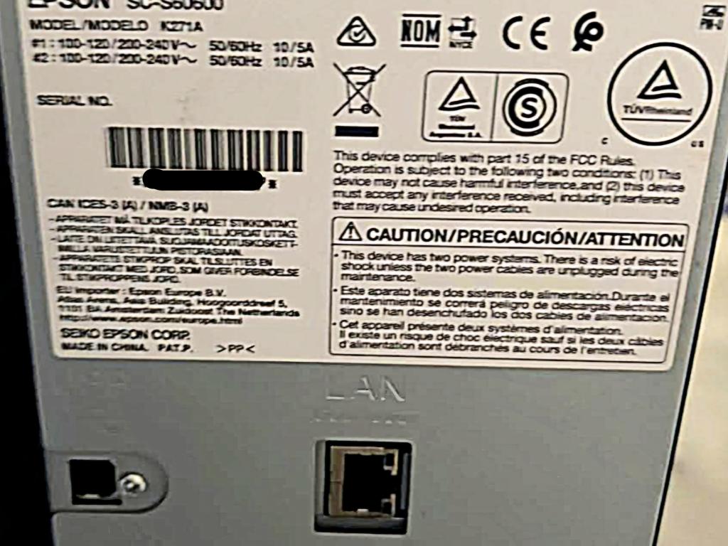 2016 Epson S60600