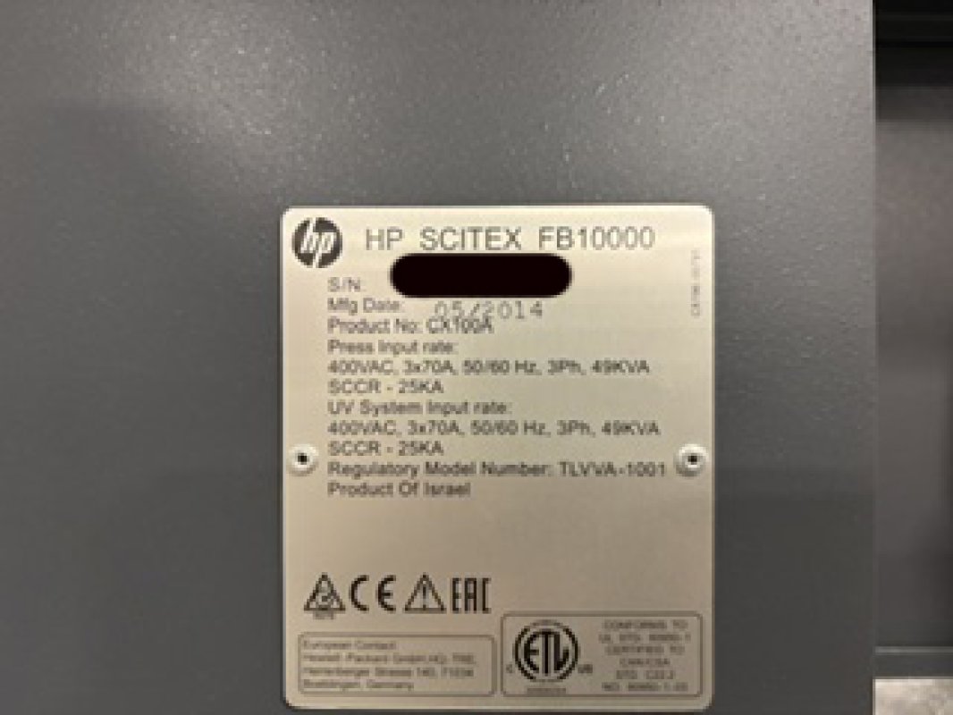 2014 HP Scitex FB11000